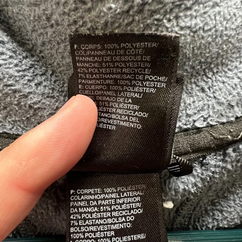 The North Face Men Jacket XL Black Gray‎ Mock Neck Full Zip Logo Gorpcore